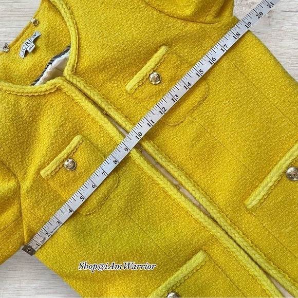 J.Crew canary yellow boucle lady jacket + matching mini skirt *shop@iamwarrior - Picture 10 of 16